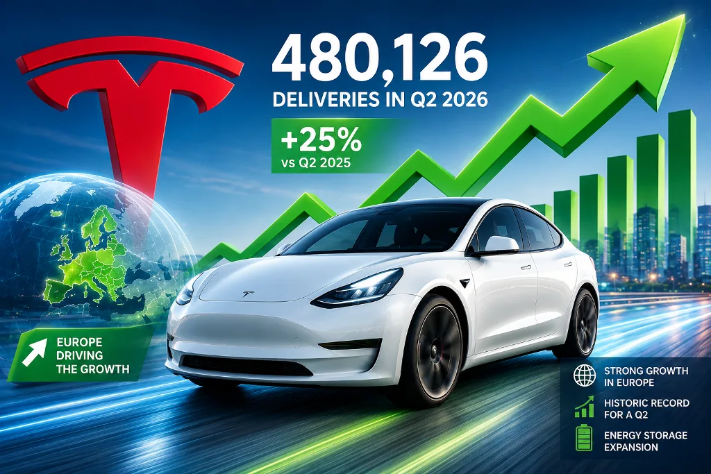 Tesla delivers 480,126 EVs in Q2 as Europe fuels its recovery