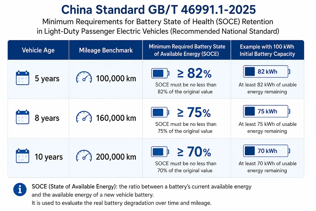 Battery minimun requirements