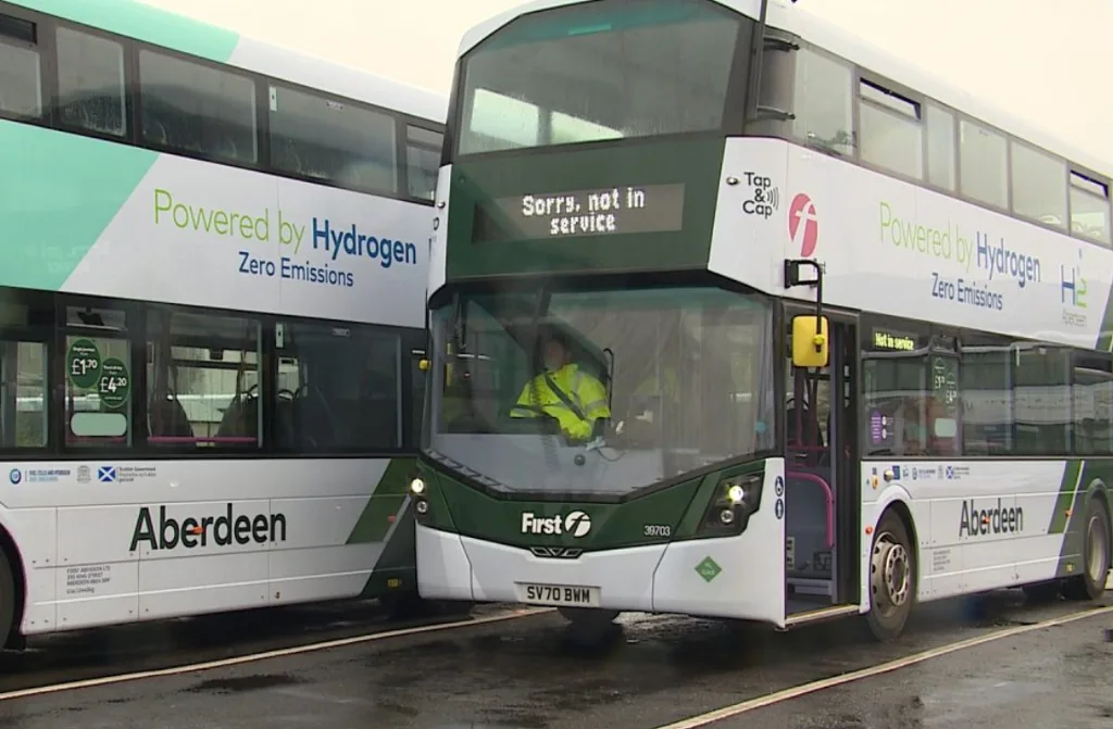 El proyecto de autobuses de hidrógeno en Aberdeen (Escocia) ha sido un fracaso