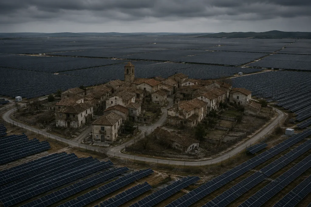 Mar de placas solares (dramatización)