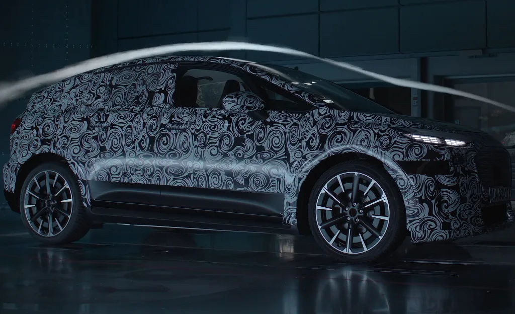 Audi A2 e-tron en el tunel de viento